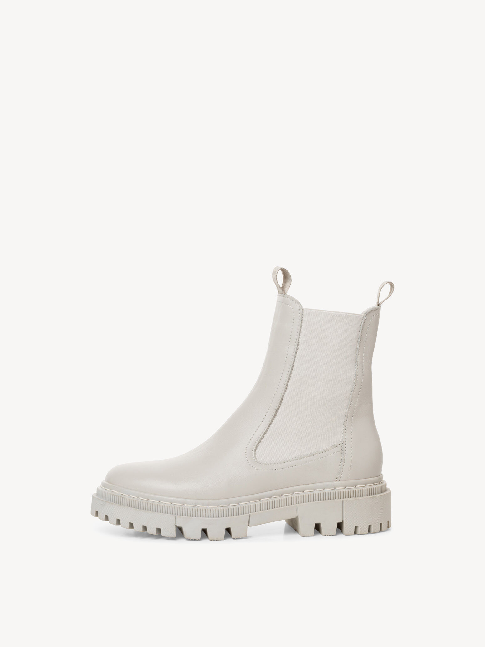Bottine Chelsea en cuir - gris