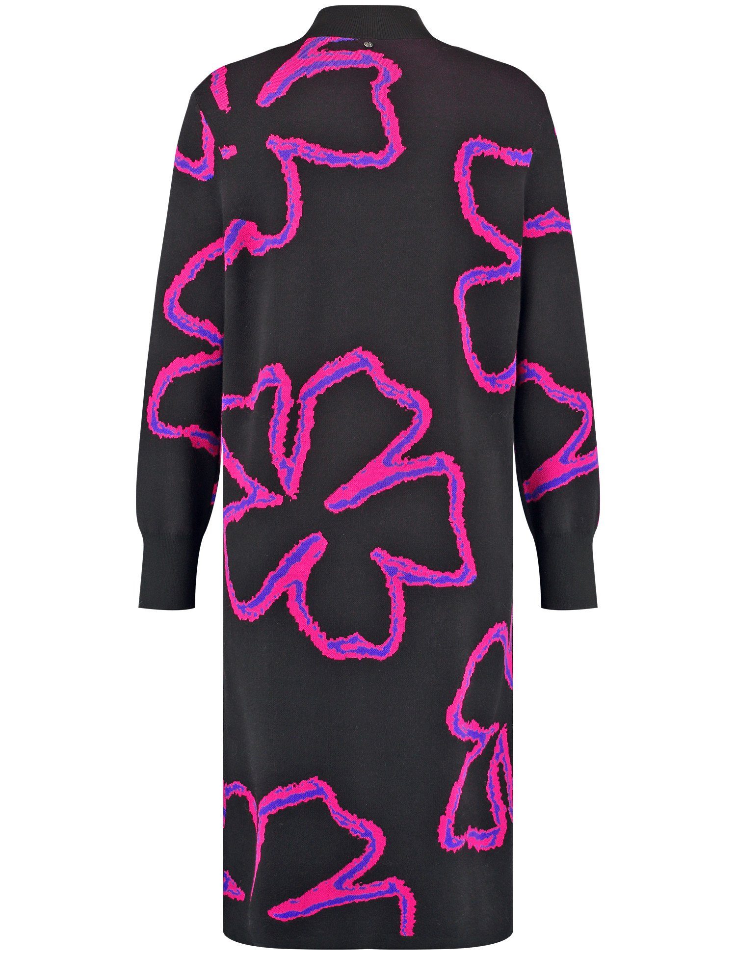 GERRY WEBER Strickkleid Kleid mit Jaquard-Muster und Stehkragen