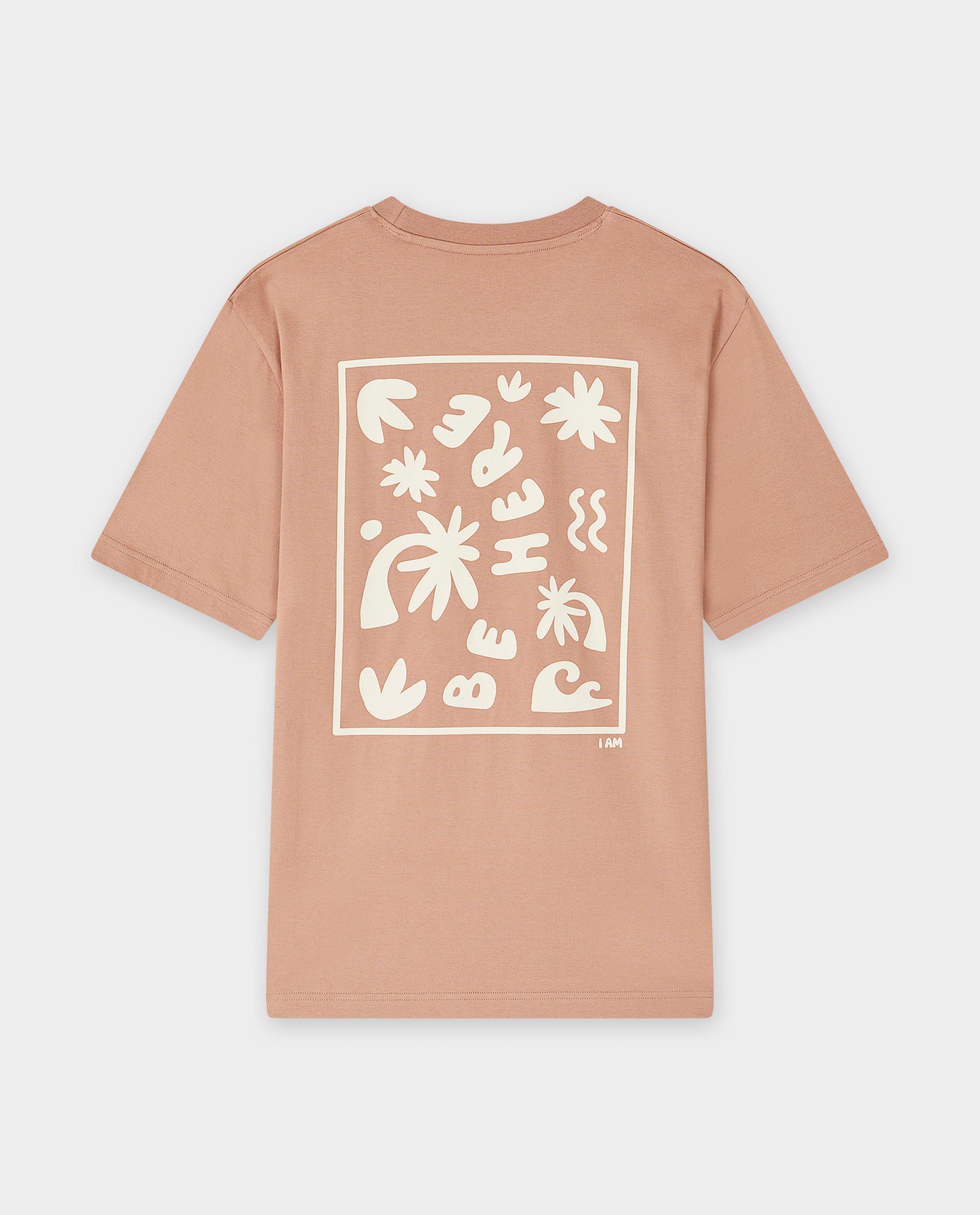 Tricou I AM din bumbac organic cu imprimeu pe spate, S-XXXL maro