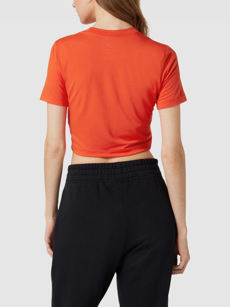T-Shirt mit Label-Print in rot