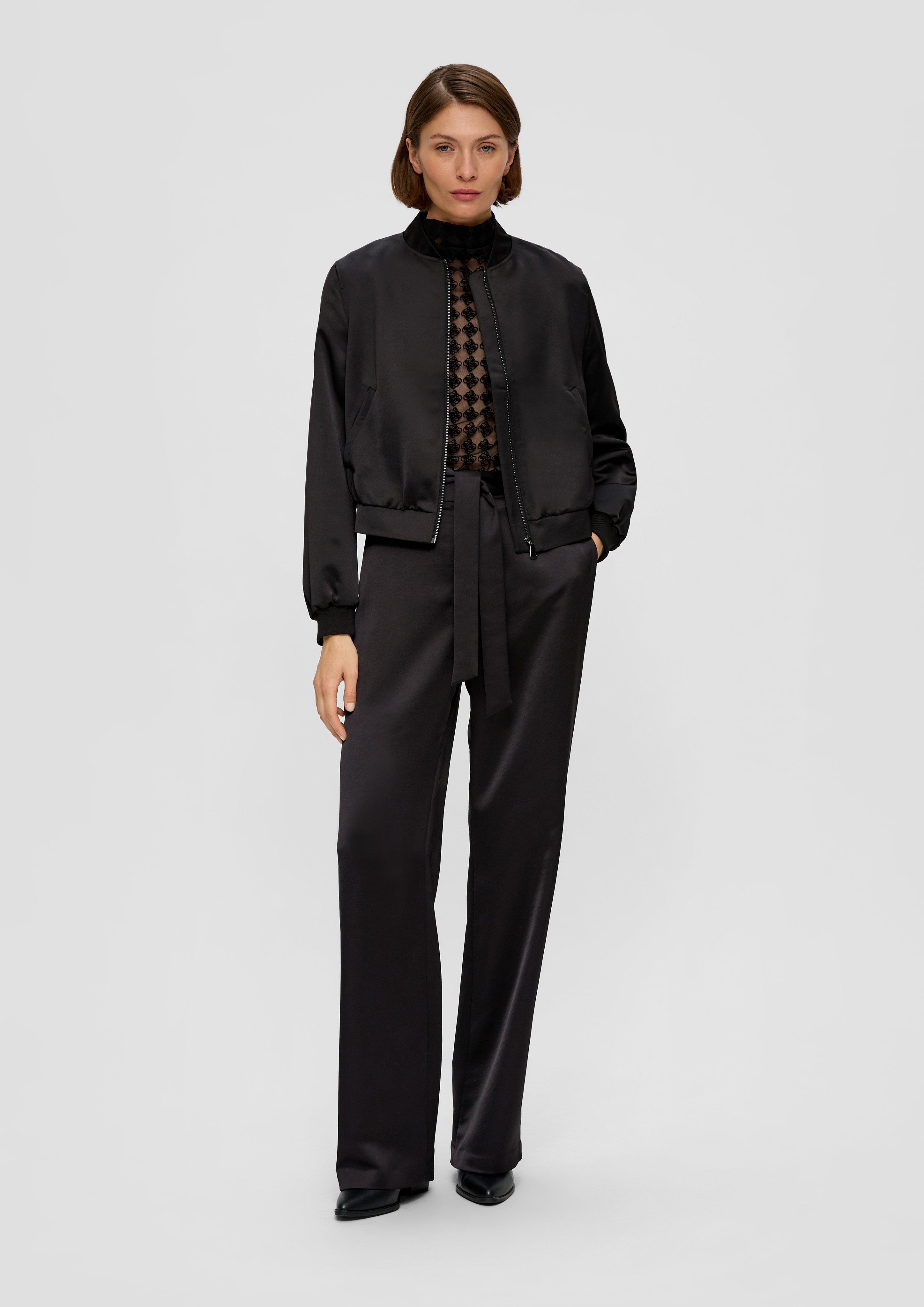 Fließende Satinhose mit Wide Leg  2138159-9999