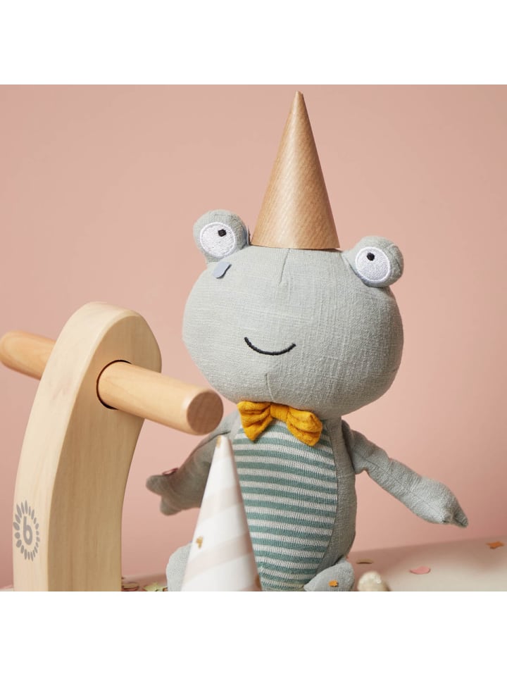 Bieco Spielwaren Kuscheltier aus Leinen & Musselin Frosch - ab Geburt in Blau günstig kaufen onesize