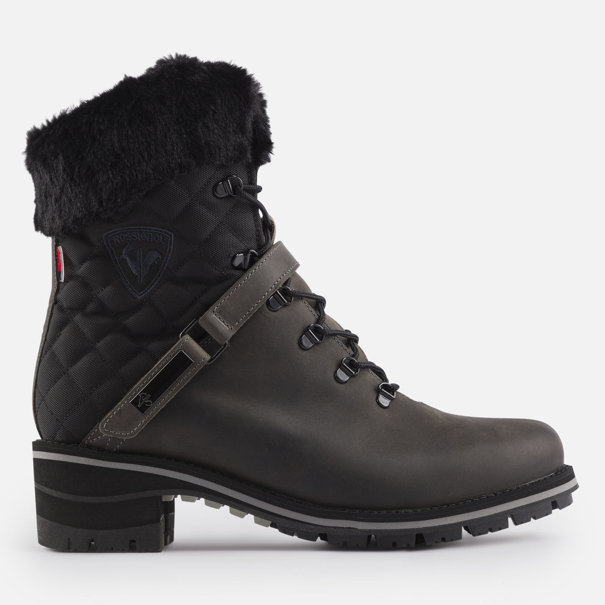 Bottines Megève gris ciré femme
