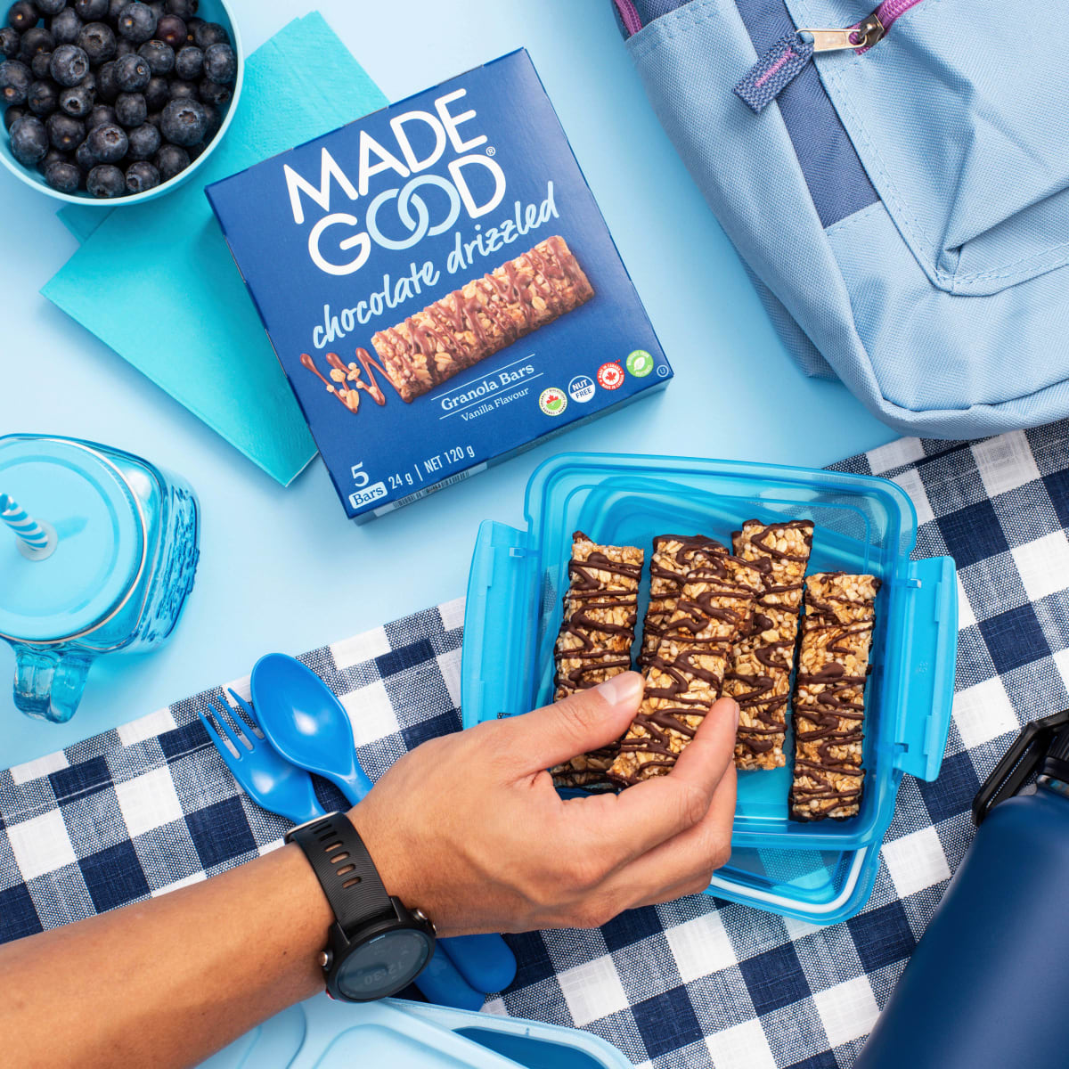 Müsliriegel, Chocolate Drizzled, Granola Bars, Vanilla Flavour (5 Stück), 120 g
