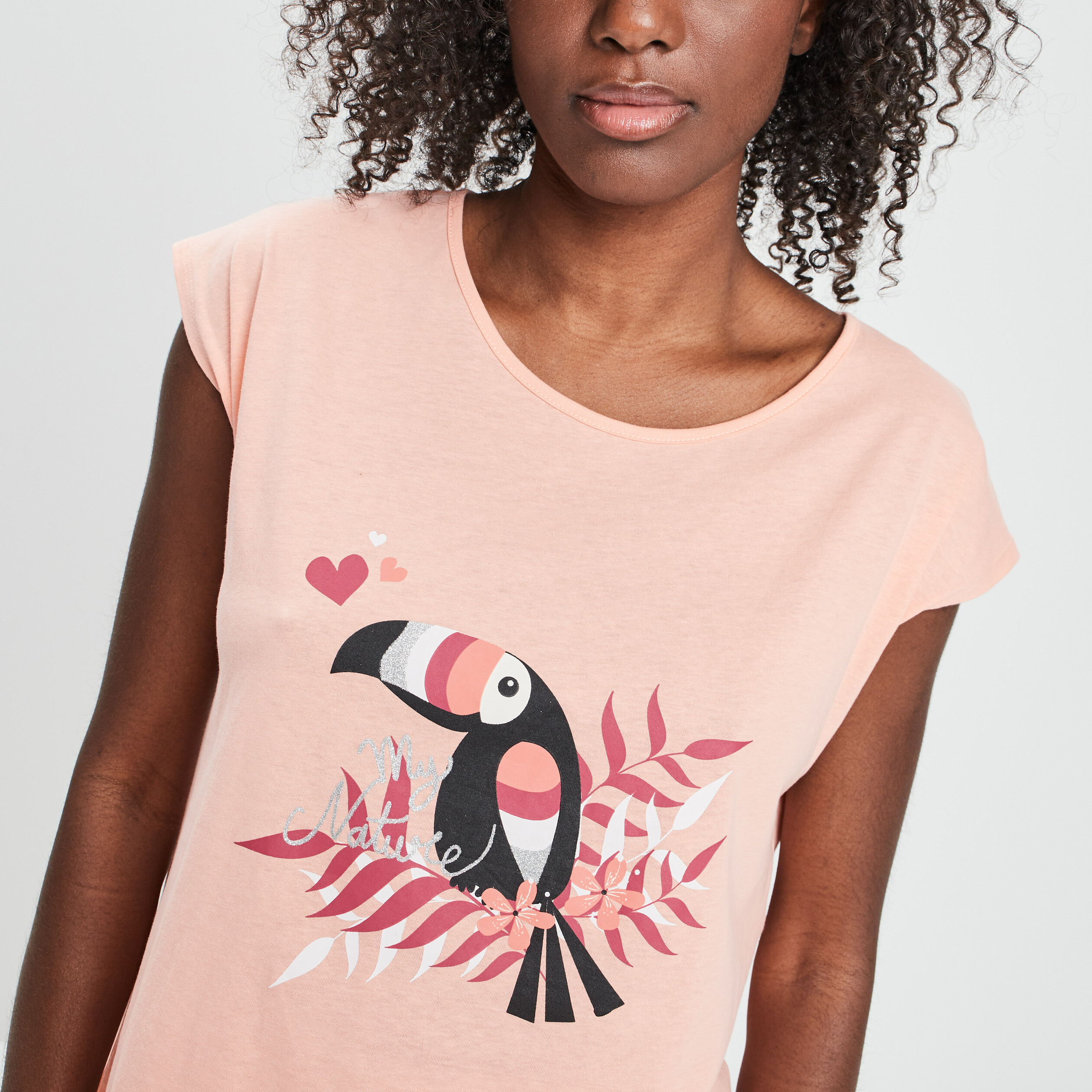 Ensemble pyjama 2 pièces rose clair femme | La Halle