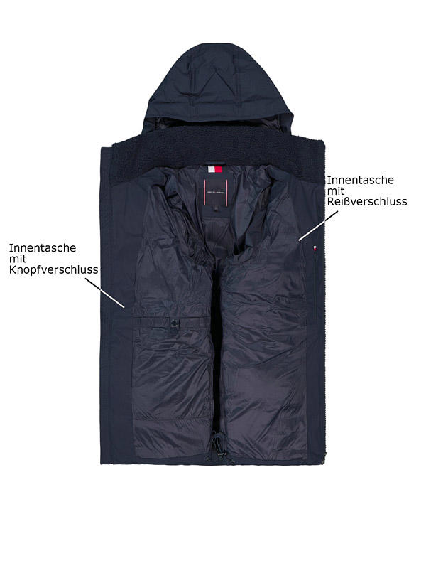 Tommy Hilfiger, Steppjacke, Mikrofaser wasserabweisend, nachtblau