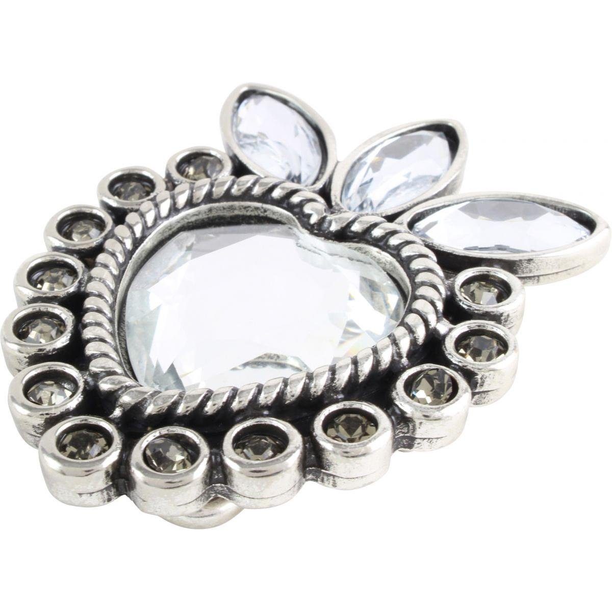 BELTINGER Gürtelschnalle Cristal Heart 4,0 cm - Buckle Gürtelschließe 40mm - Mit hochwertigem S