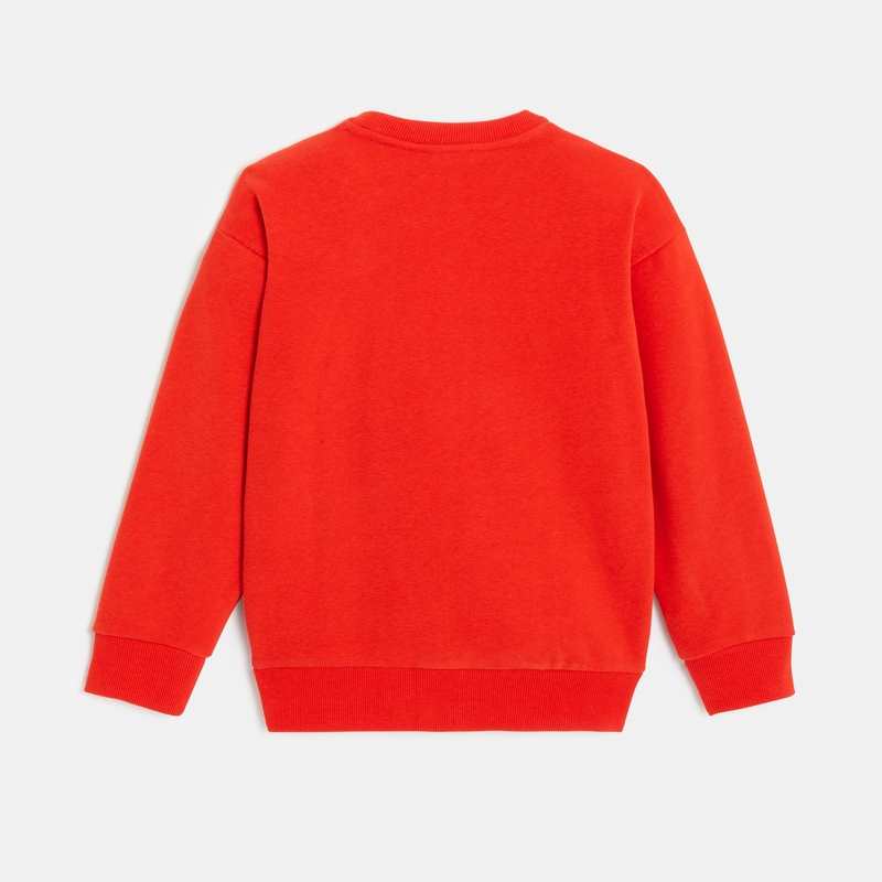 Sweat enfant papillon brodé rouge en coton recyclé mixte Catimini