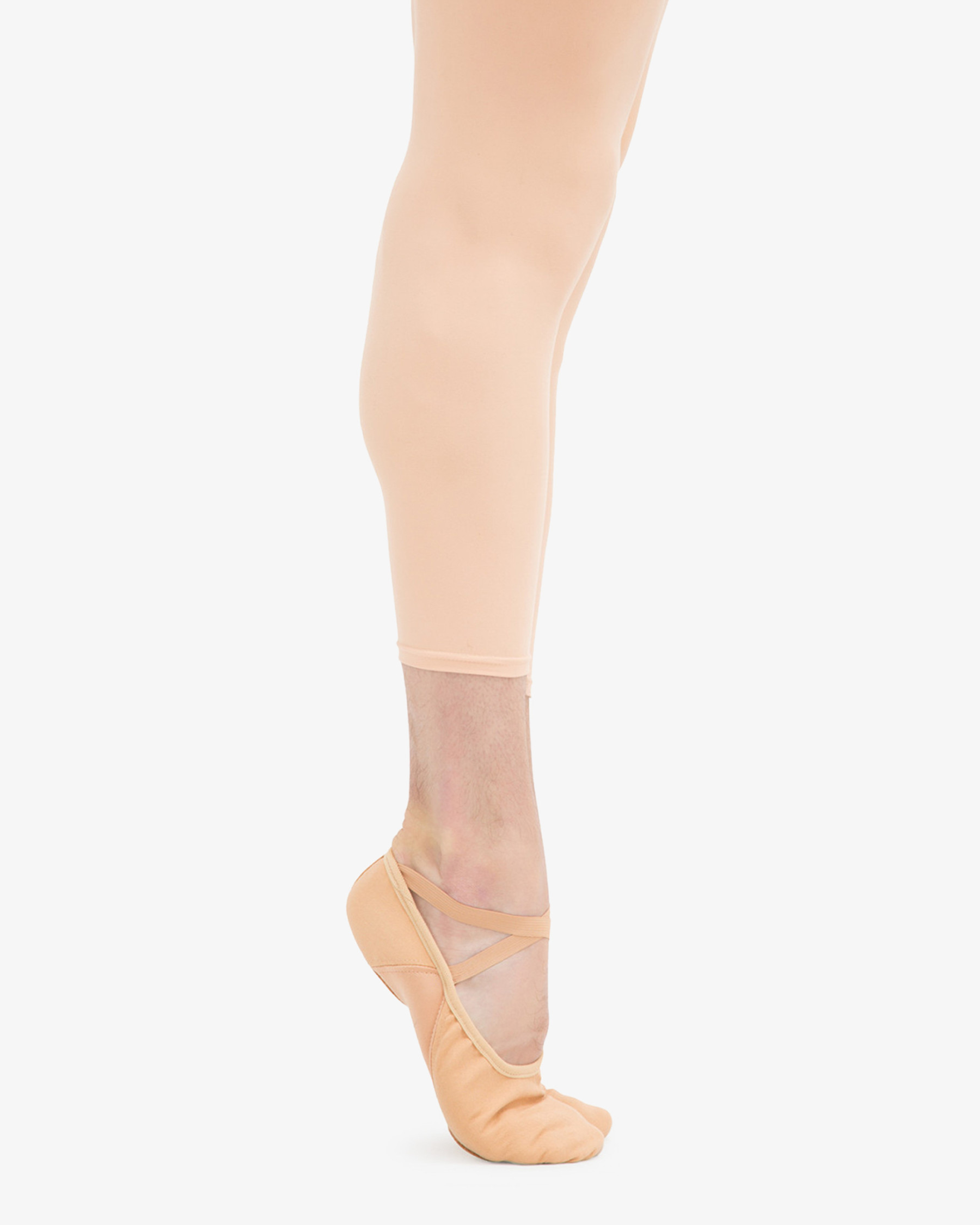 Professional soft ballet shoes with split sole (large width)