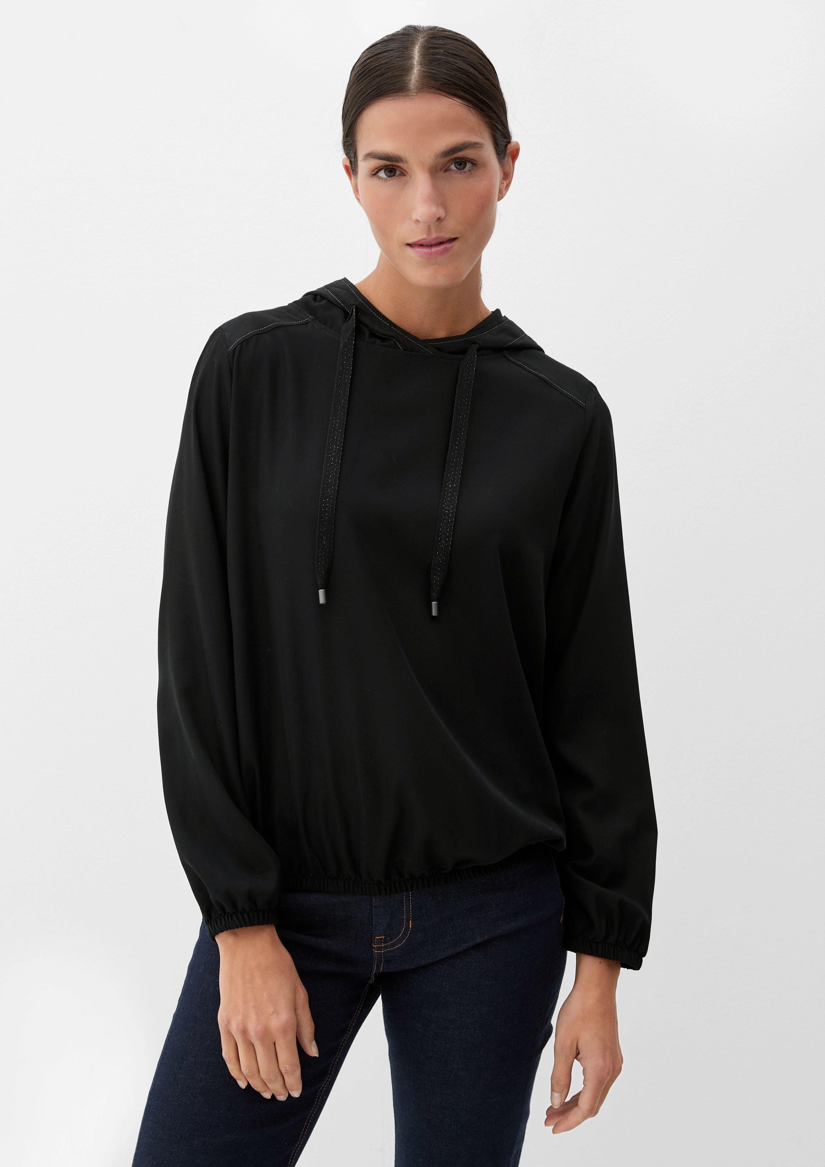 Blusen-Hoodie mit Glitzerdetails  2124828-9999