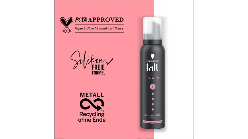TAFT Schaumfestiger Power Cashmere-artige Geschmeidigkeit 150ml Haltegrad 5 - sehr starker Halt 150 ml