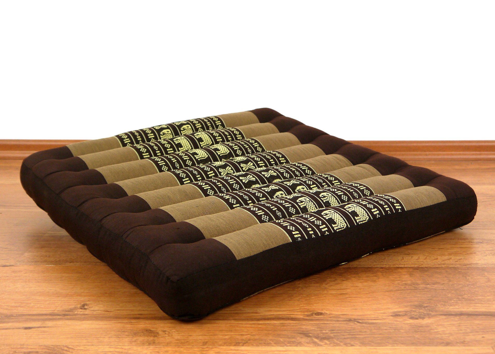 livasia Sitzkissen Sitzkissen 50 cm, vegan und handgefertigt, 50x50x6cm, Kapok