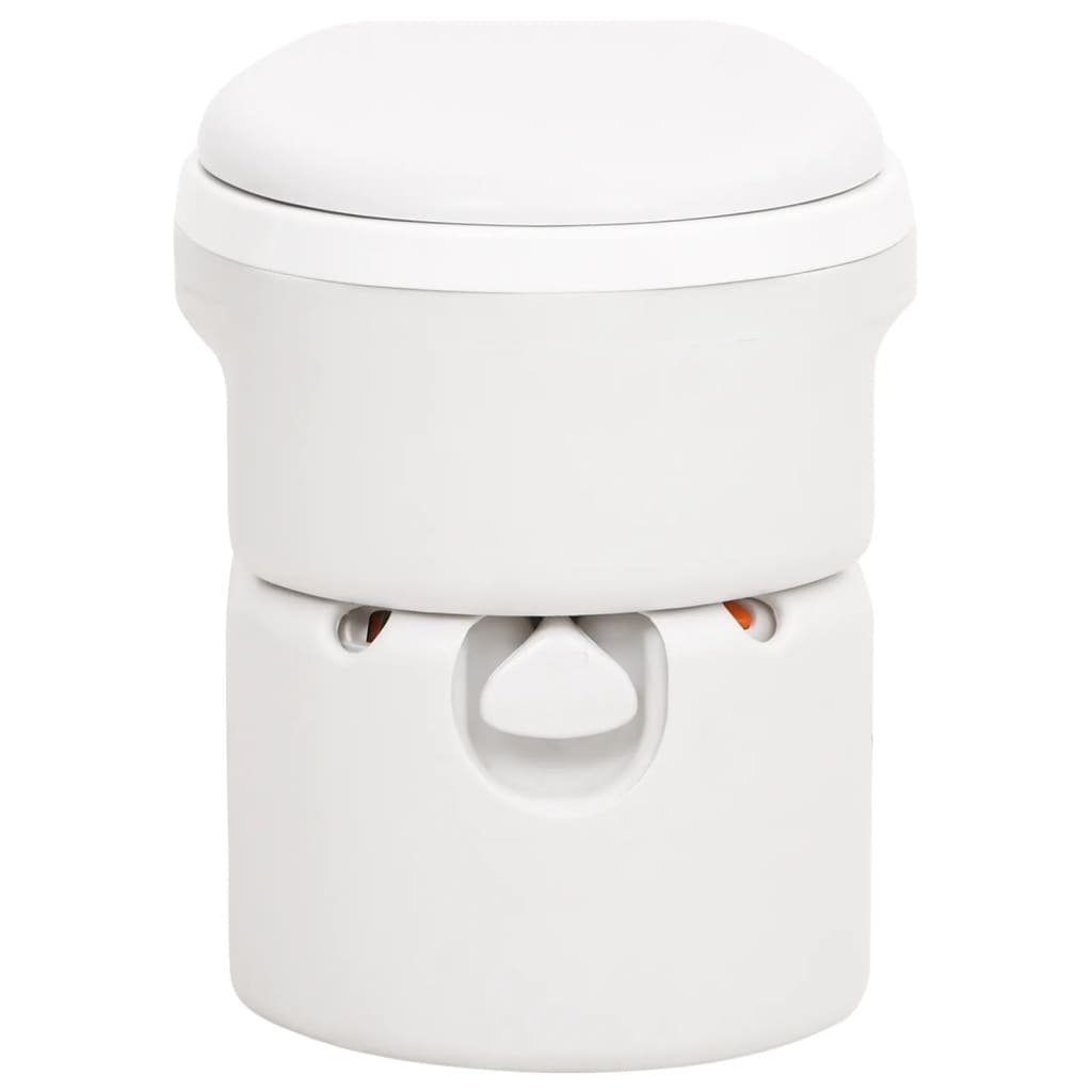 vidaXL Campingtoilette Camping-Einbautoilette Weiß 24 17 L HDPE PP