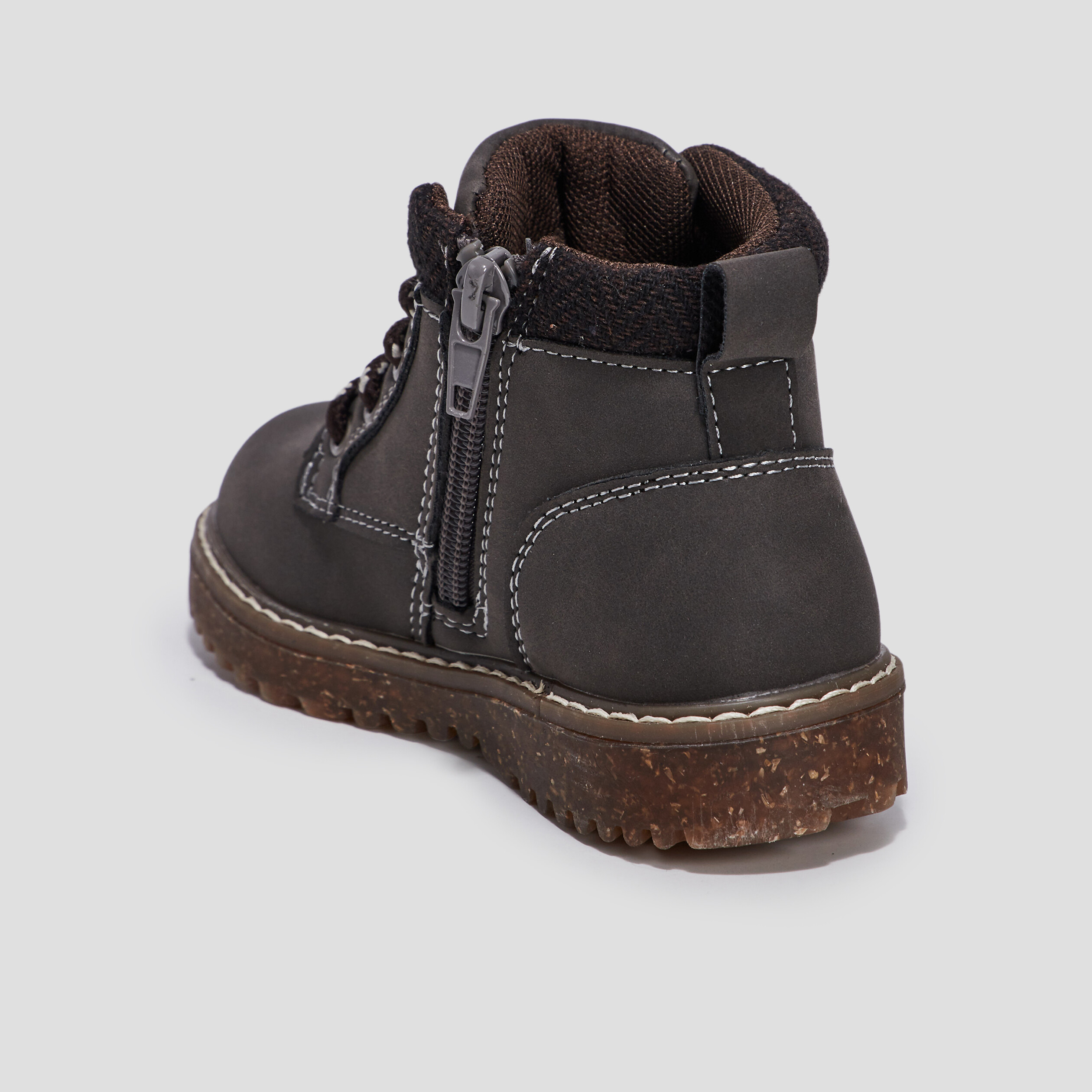 Bottines crantées marron garçon | La Halle