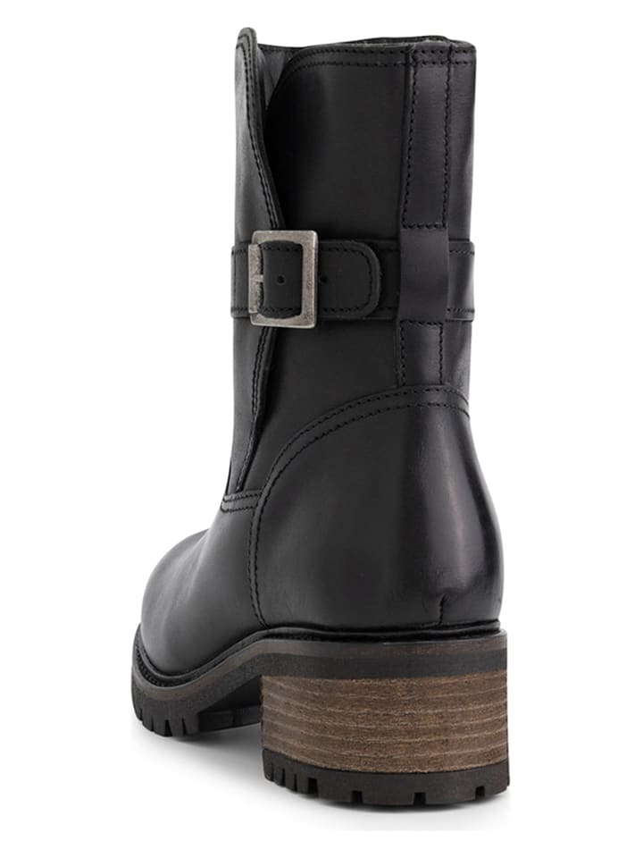 mysa Leder-Stiefeletten in Schwarz günstig kaufen