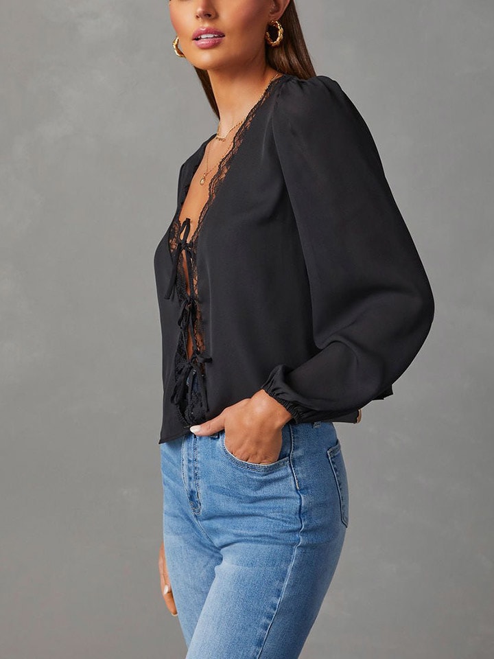 So You Bluse in Schwarz günstig kaufen