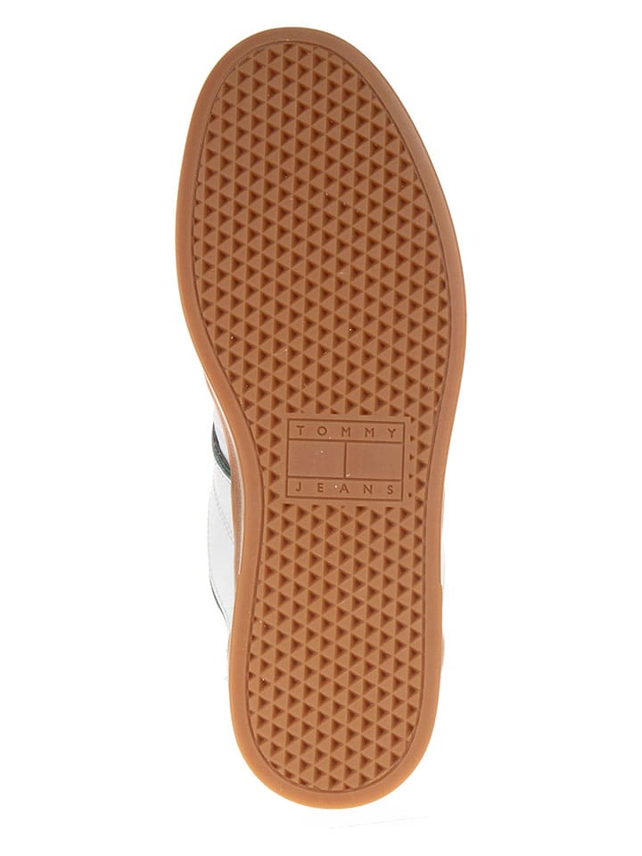 Tommy Hilfiger Shoes Leder-Sneakers in Weiß günstig kaufen