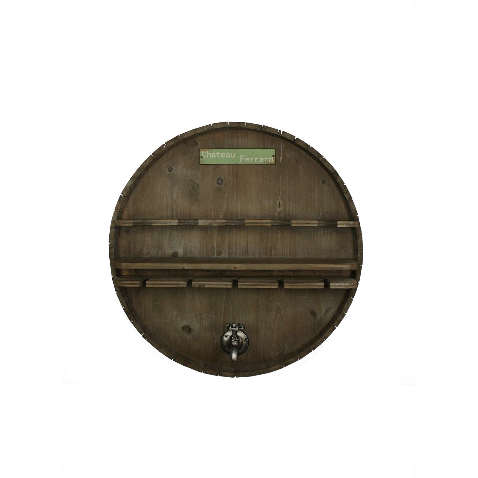 HTI-Line Weinregal Wandbar Weinfass Likörbar Grappabar Weinbar, Weinhalter Holz Flaschenregal Vintage