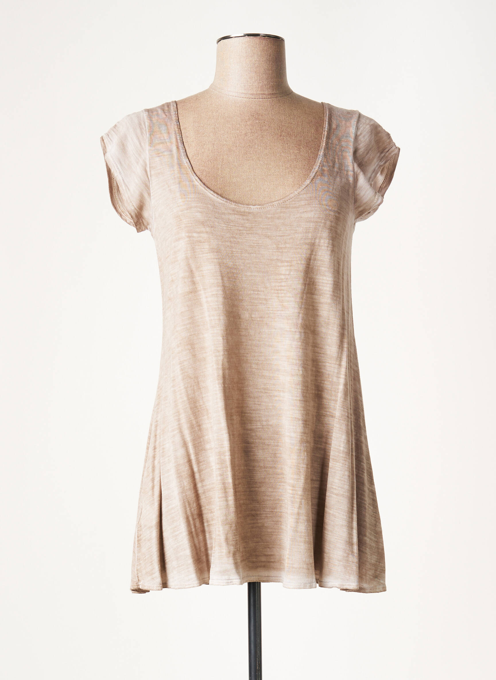 Lauren Vidal Tuniquemanchecourte Femme couleur marron