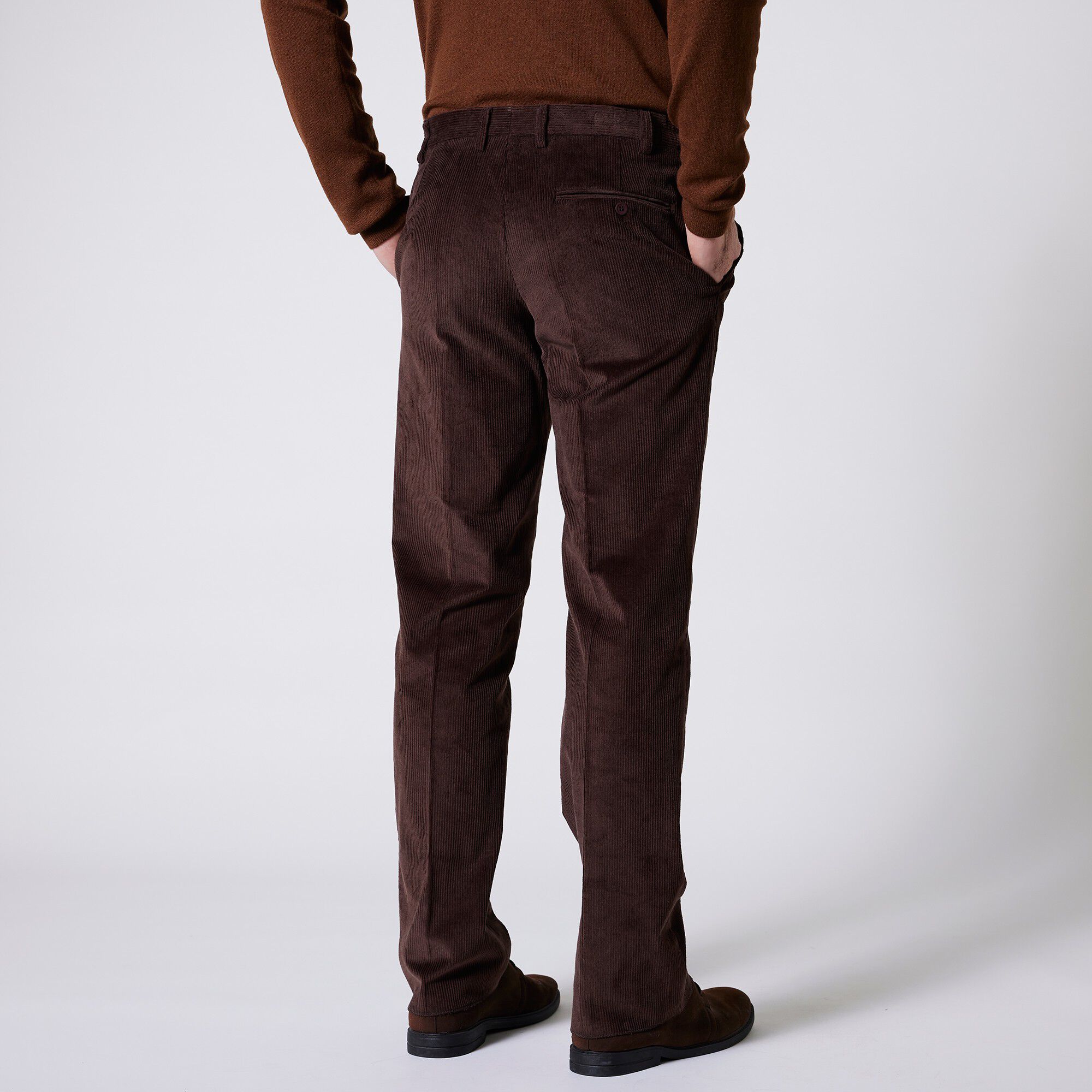 Pantalon velours taille élastiquée sans pince