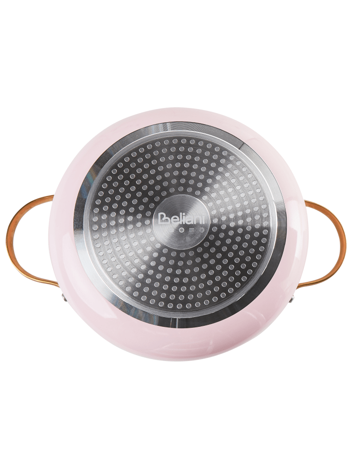 Beliani 7-tlg Kochgeschirr ELITE PRO in Rosa/Gold/Weiß günstig kaufen onesize