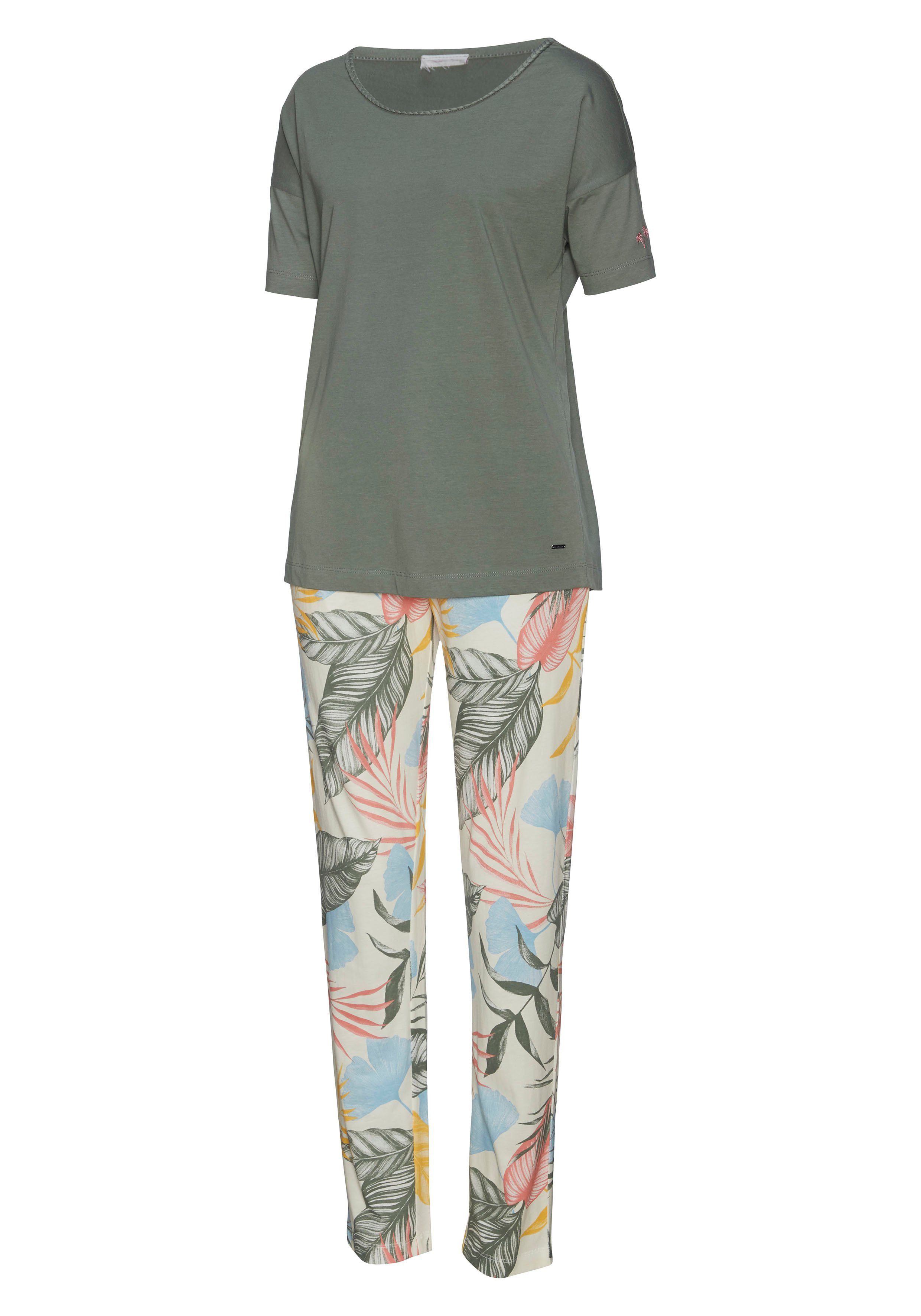 Vivance Dreams Pyjama (2 tlg., 1 Stück) mit floralem Druck