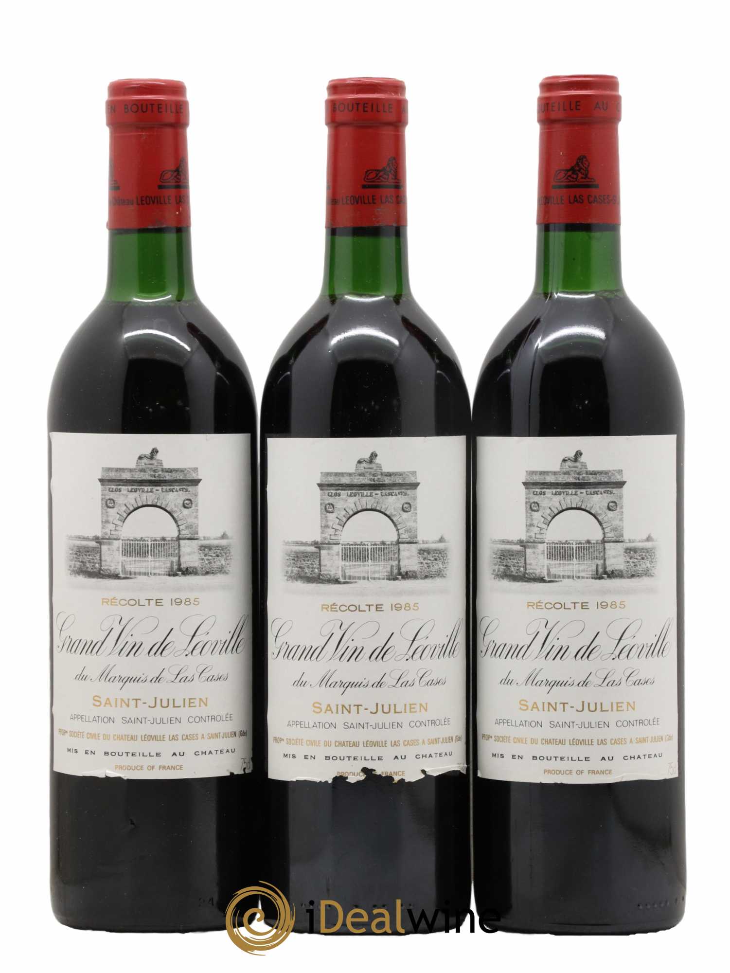 Château Léoville Las Cases 2ème Grand Cru Classé  1985 - Lot de 3 Bouteilles