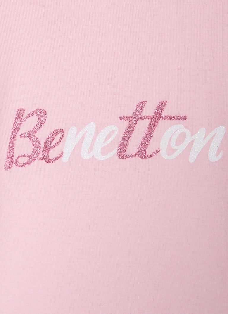 Benetton košulja dugih rukava s logotipom i šljokicama