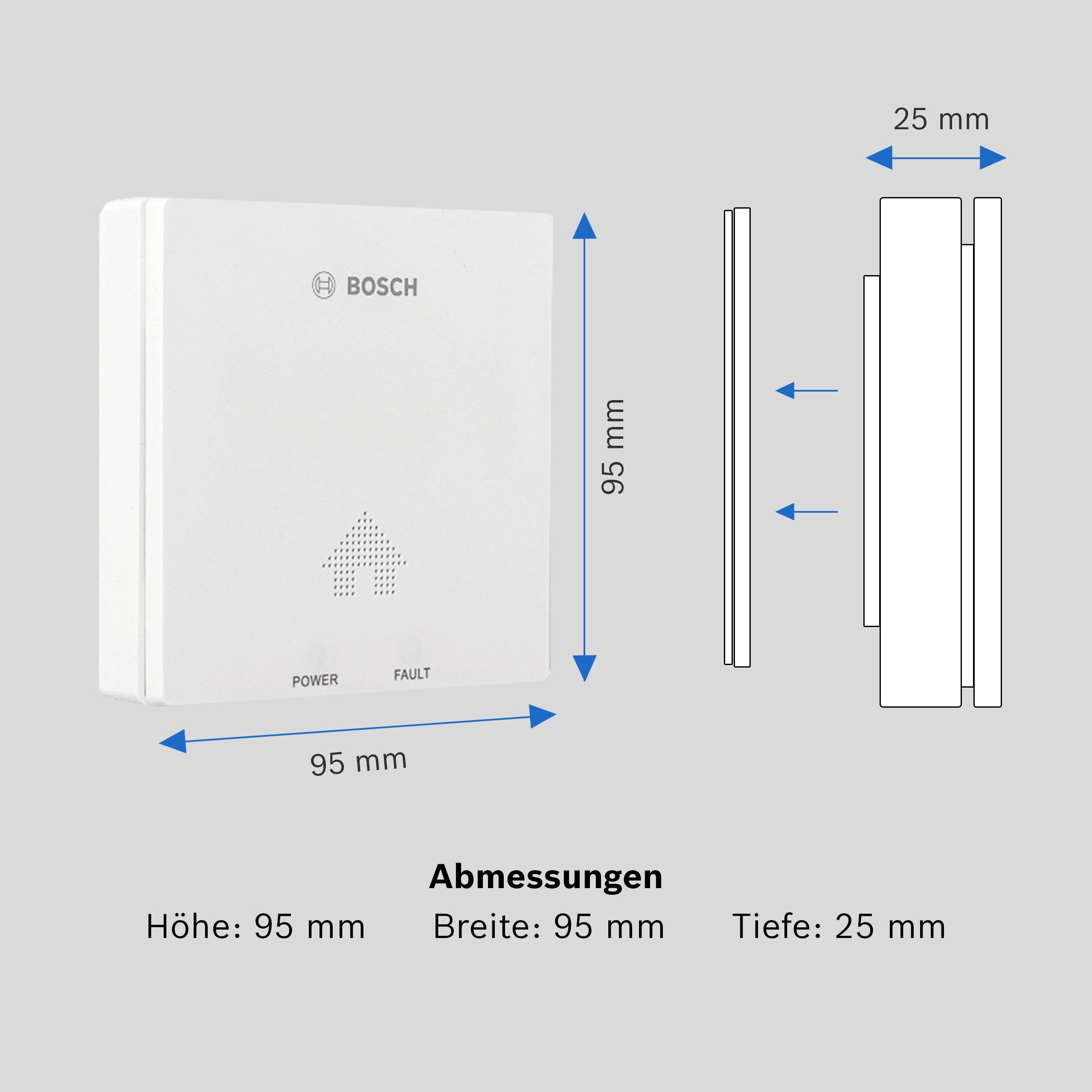 BOSCH D-CO CO-Melder (Kohlenmonoxid Melder mit Memory-Modus und Lebensdauer-Anzeige)