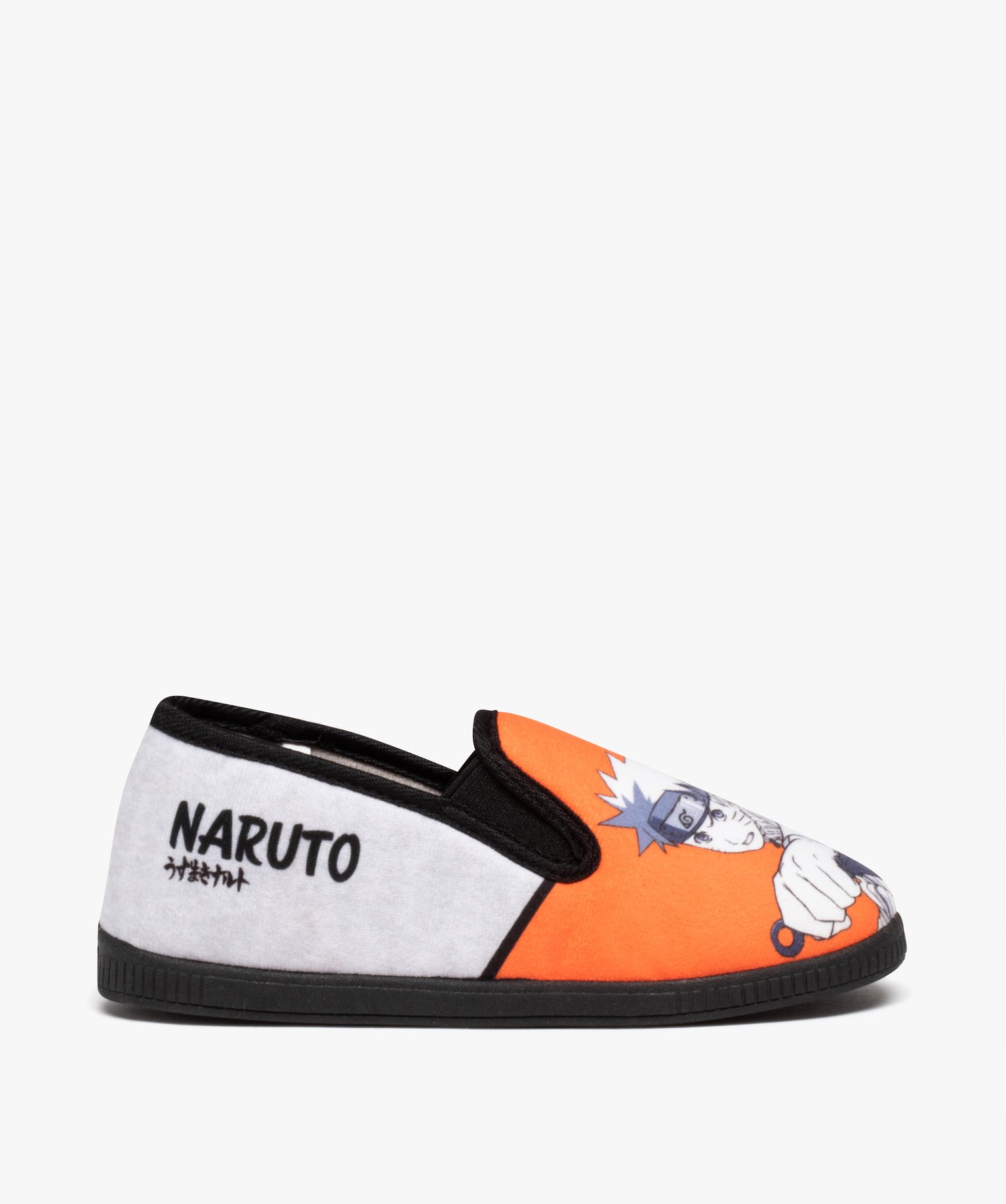 Chaussons Garçon pantoufle en velours - Naruto noir | GEMO