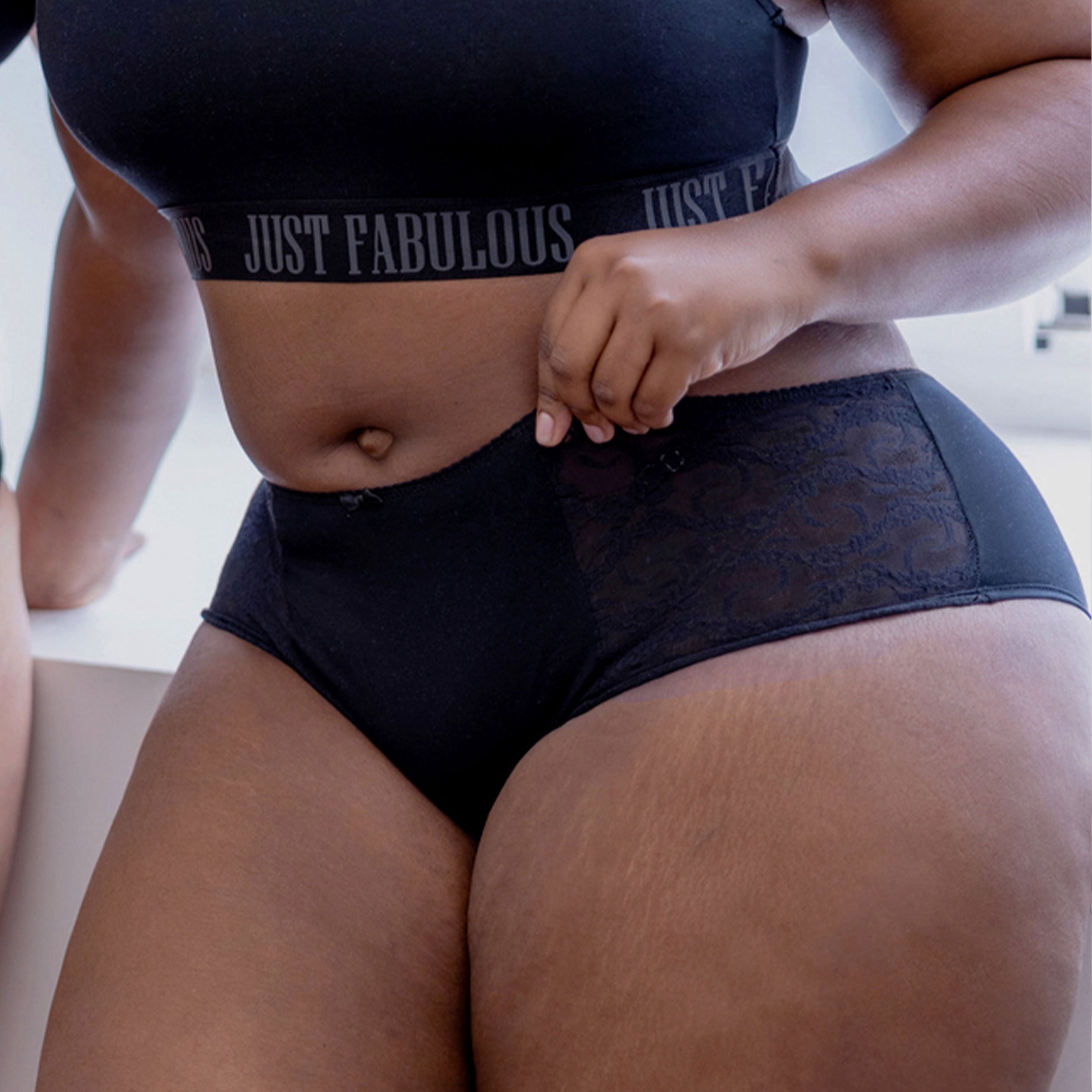 Shorty en coton noir femme grande taille | La Halle