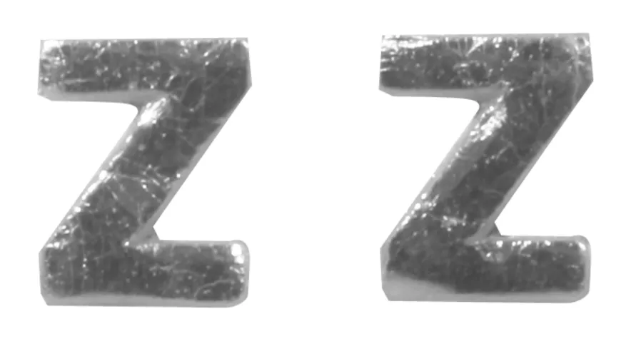 Rayher Wachsbuchstaben -Z- silber 9mm 2Stück