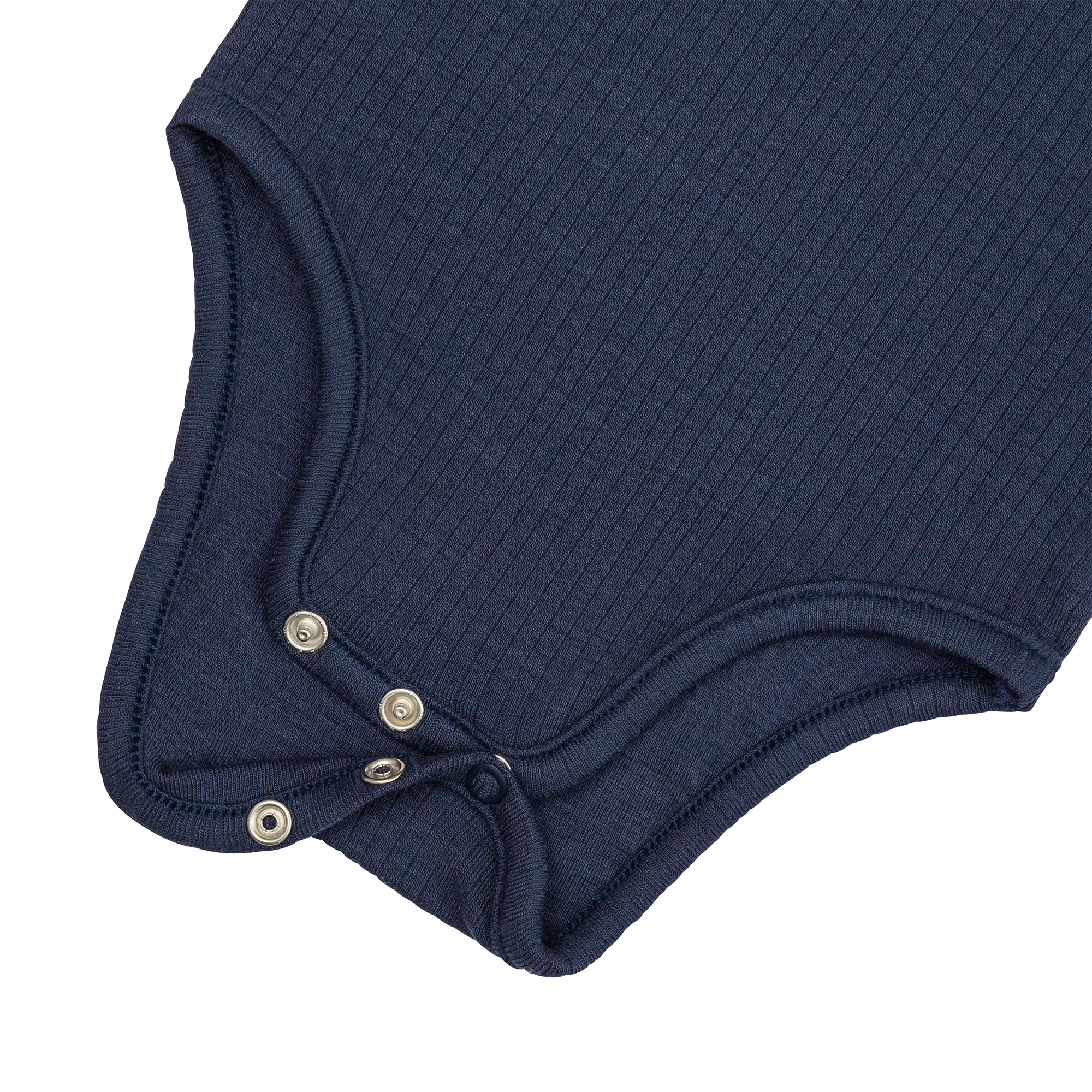 Baby Body Kurzarm - gerippt, Blau