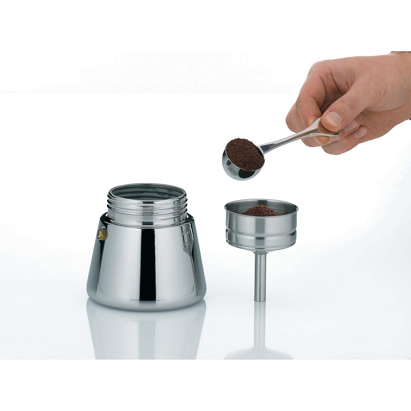 kela Espressokocher Latina, glänzendes Edelstahl, 200 ml, für 4 Tassen