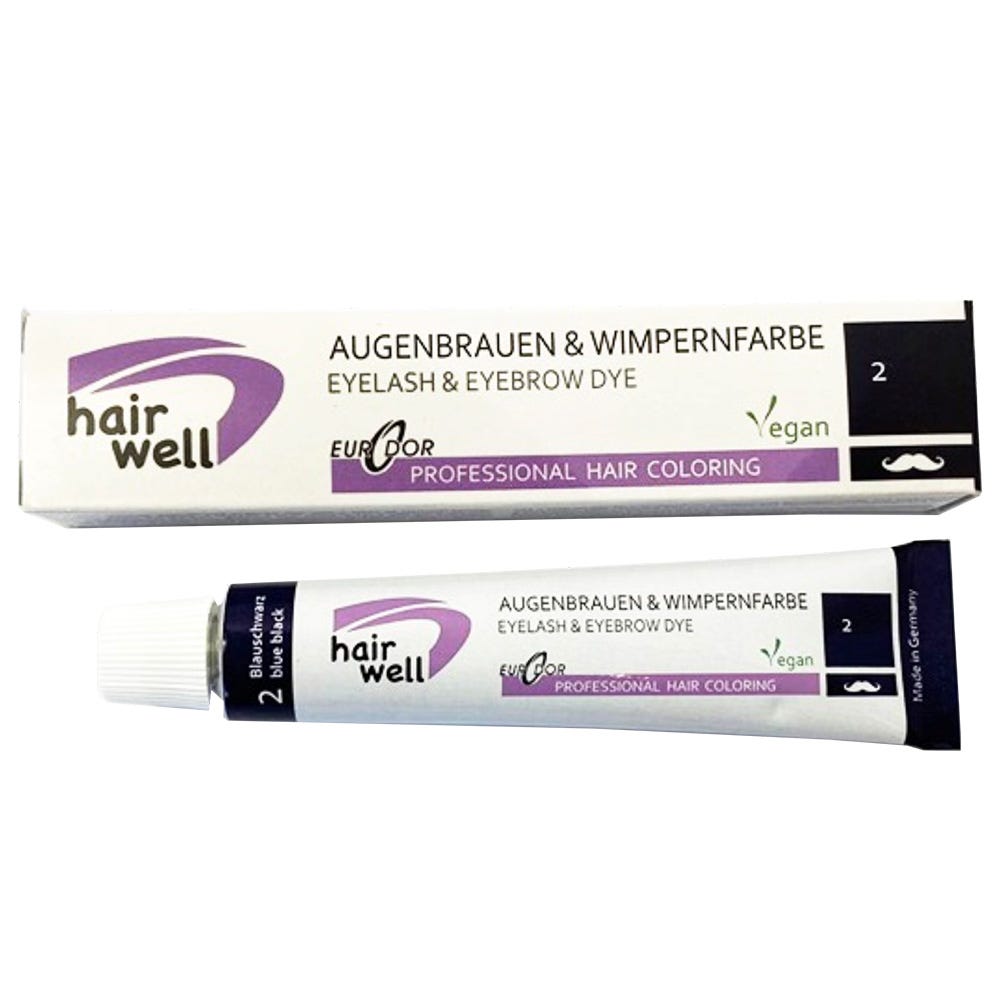 Hairwell Augenbrauen- und Wimpernfarbe Nr. 2 Blauschwarz 20 ml