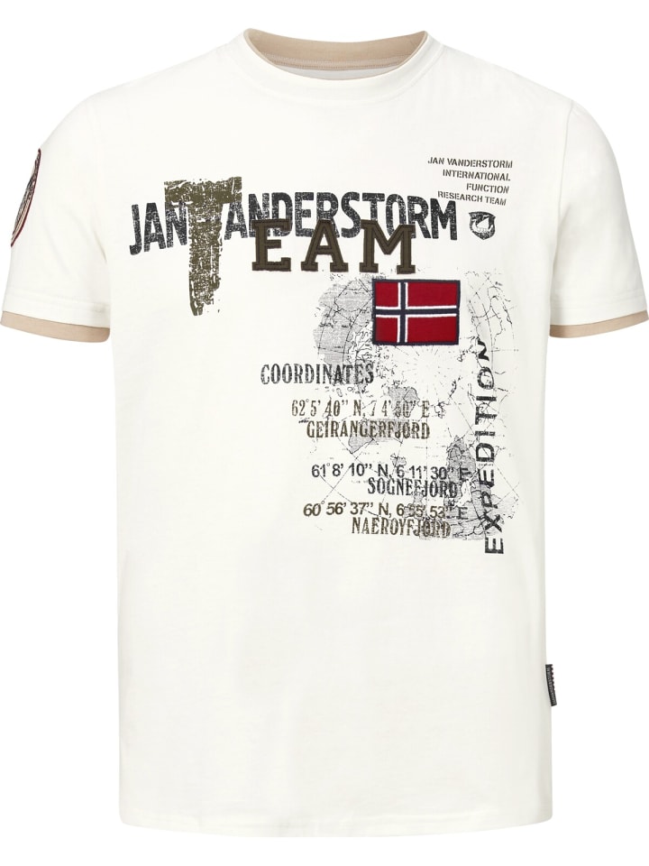 Jan Vanderstorm T-Shirt SÖLVE in wollweiß günstig kaufen