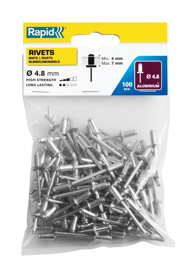 Nituri oarbe standard Rapid 5000380 Ø4,8 x 10 mm 100 bucăți