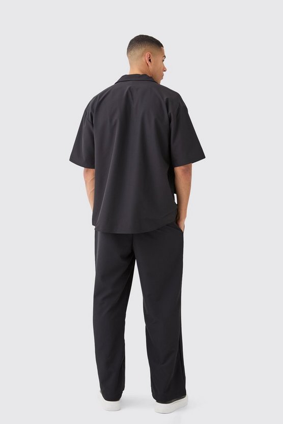 Stretch-Hemd und Hose mit geteiltem Saum
