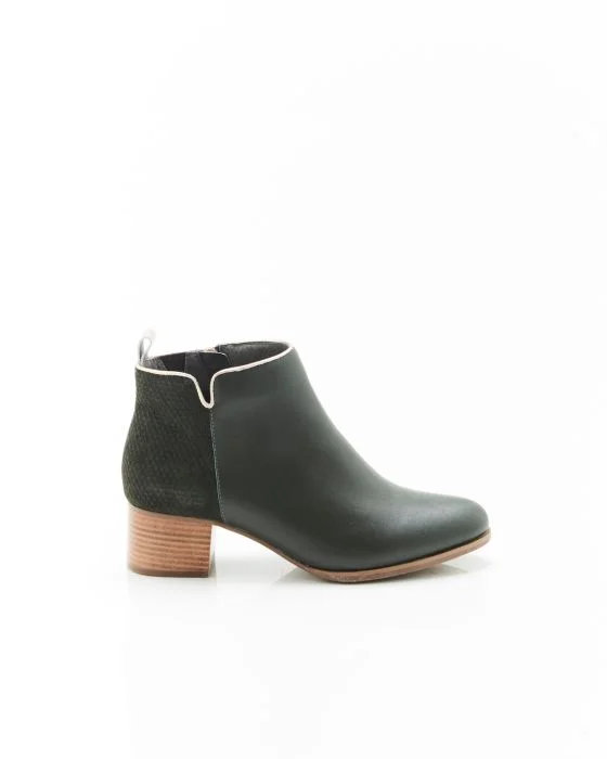 Bottines bi-matières