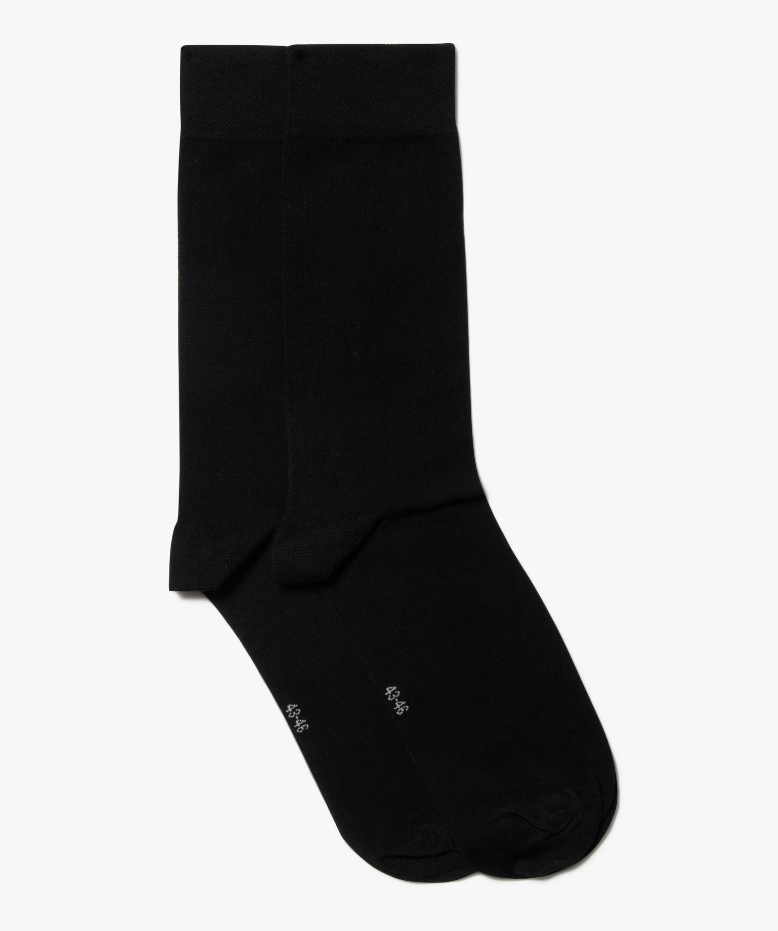 Chaussettes homme fines à tige haute (lot de 2) noir | GEMO