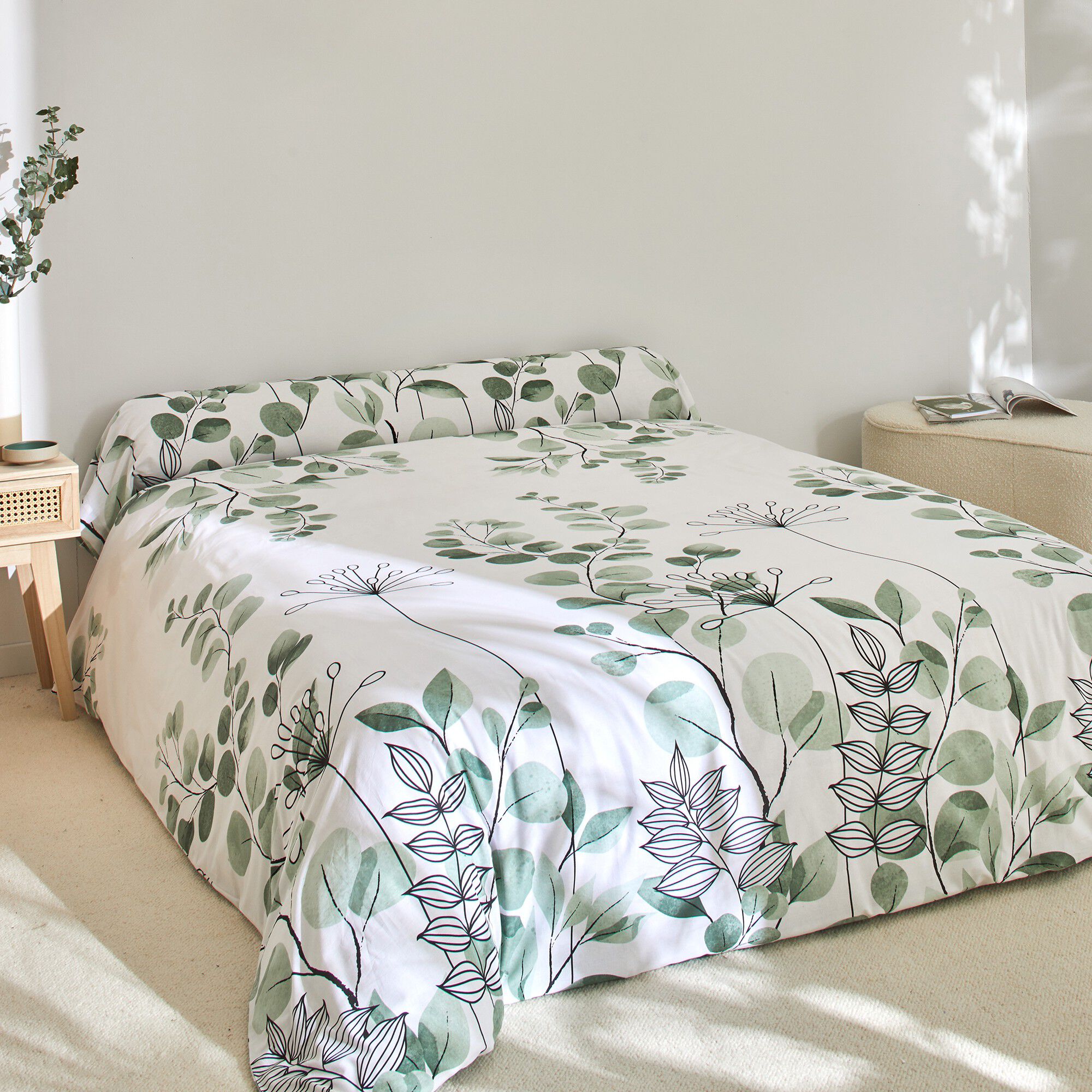 Linge de lit Danae en coton imprimé