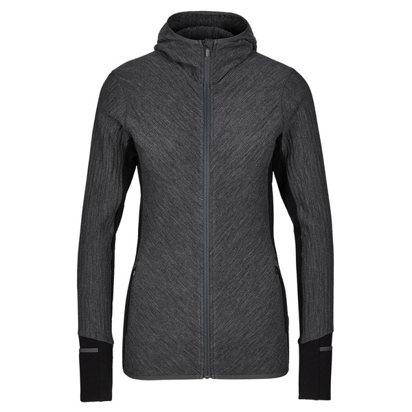 W DESCENDER LS ZIP HOOD Damen - Wolljacke
