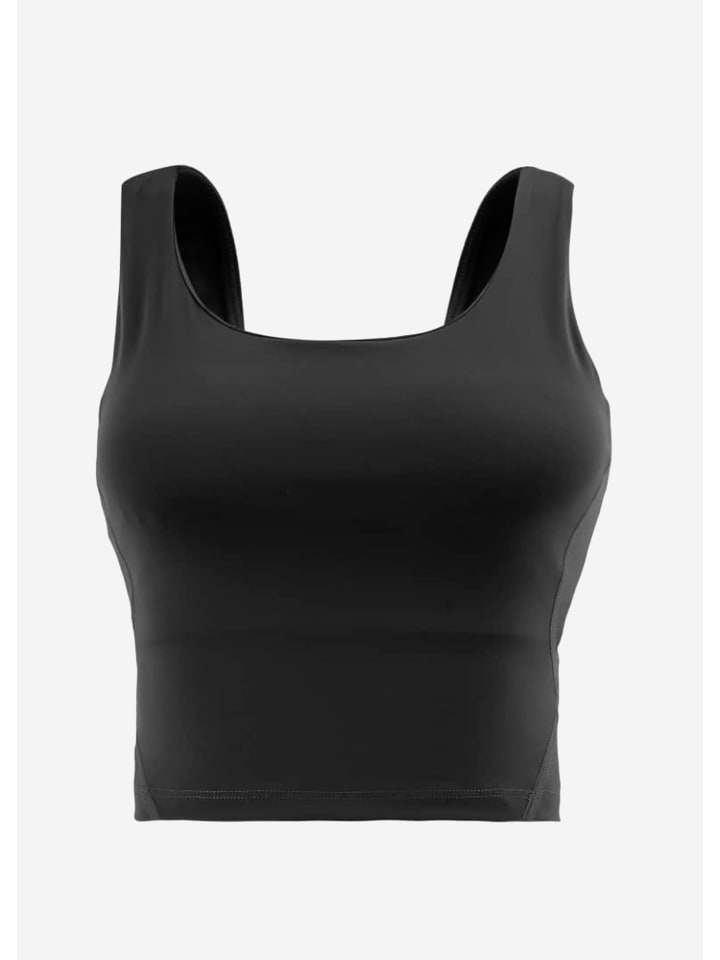 SASSYCLASSY Sport BH mit breiten Trägern und Rückenausschnitt in Schwarz günstig kaufen