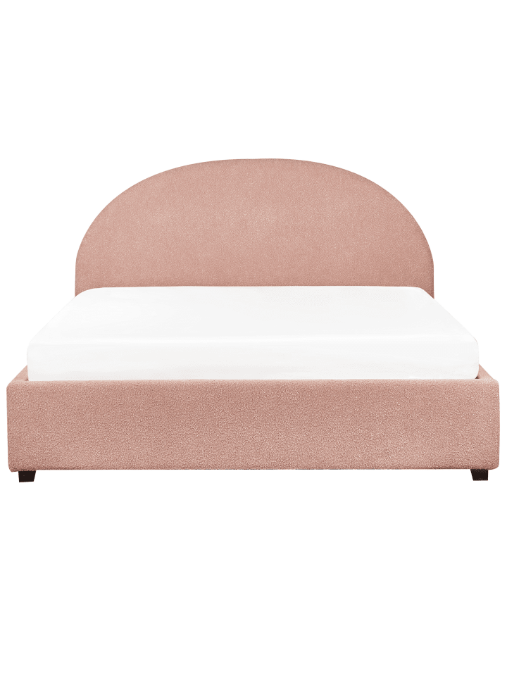 Beliani Doppelbett VAUCLUSE in Rosa - (W) 174 x (H) 112 x (L) 214 cm günstig kaufen onesize