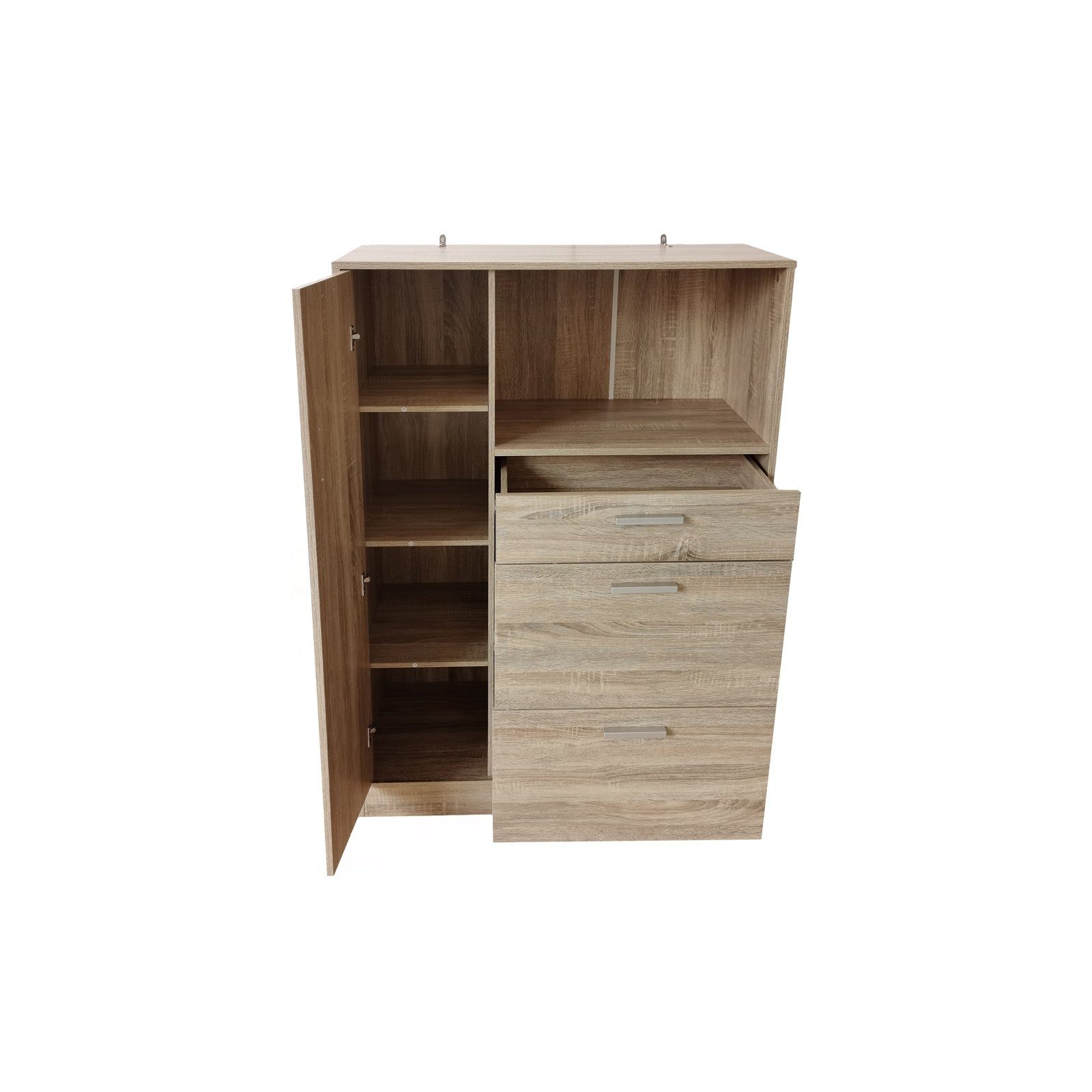 HTI-Line Küchenbuffet Küchenschrank Kombi L Blanca (Stück, 1-St) Küchenbuffet Mehrzweckschrank Mikrowellenschrank