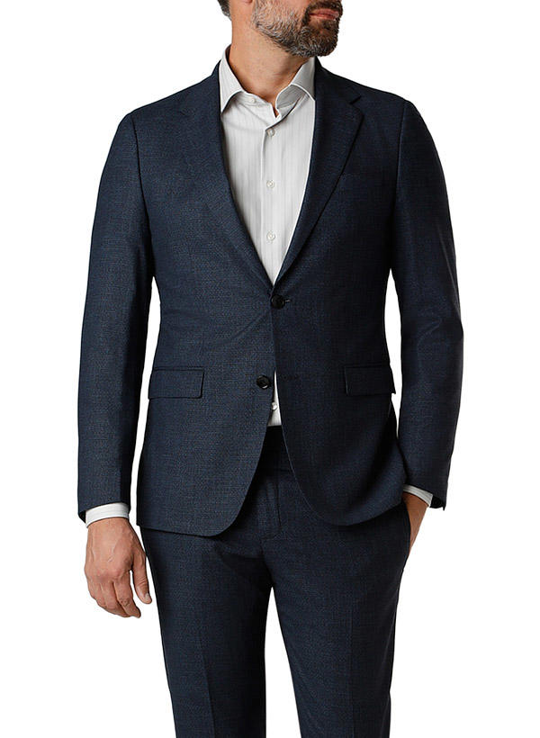 Strellson, Sakko Alzer, Slim Fit, Mikrofaser, navy meliert