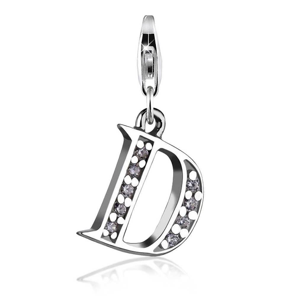 Nenalina Nenalina Amulette Charm lettre Pendentif individuel et personnalisé en argent 925 Pendentif