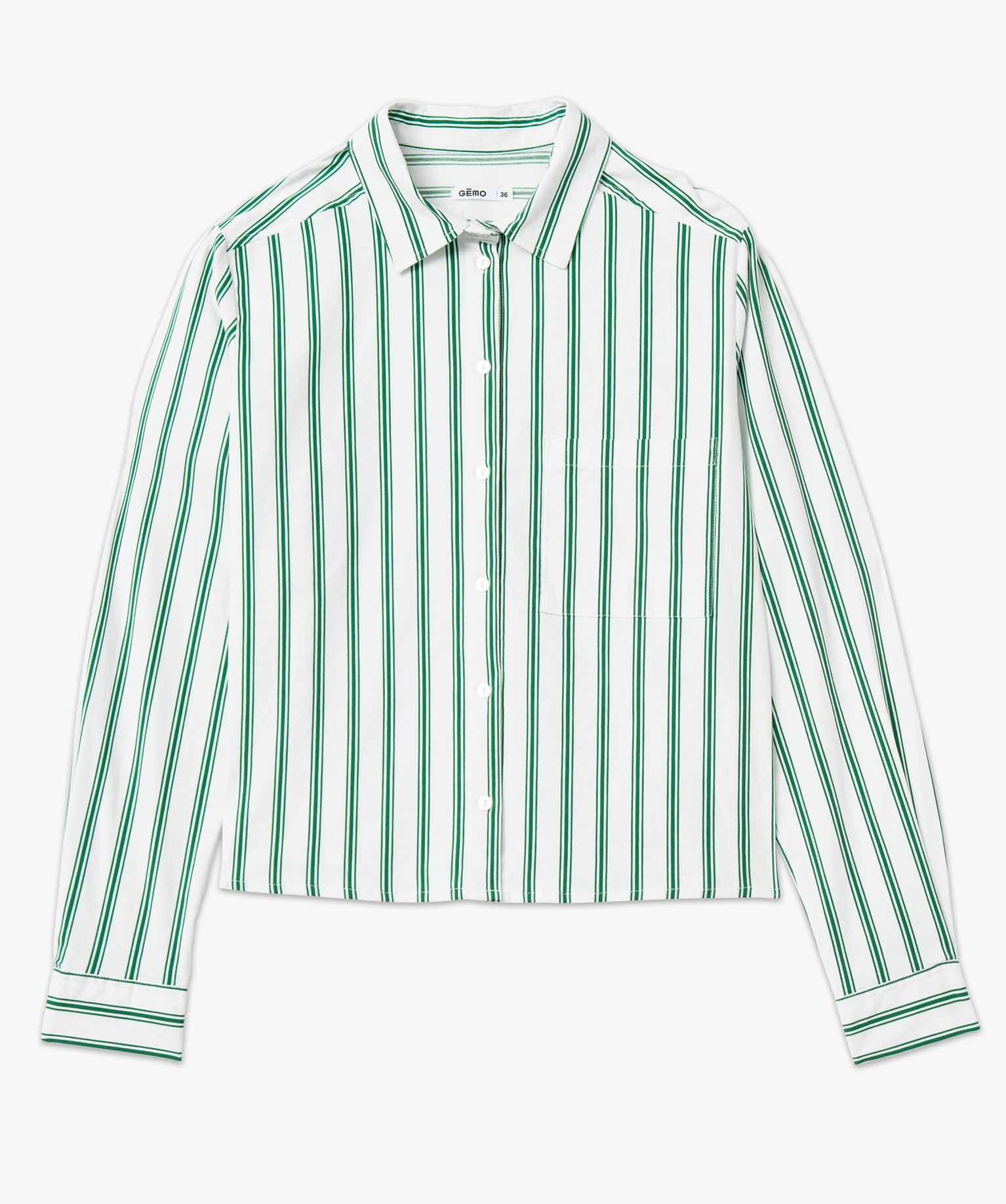 Chemise rayée ample et courte femme raye | GEMO