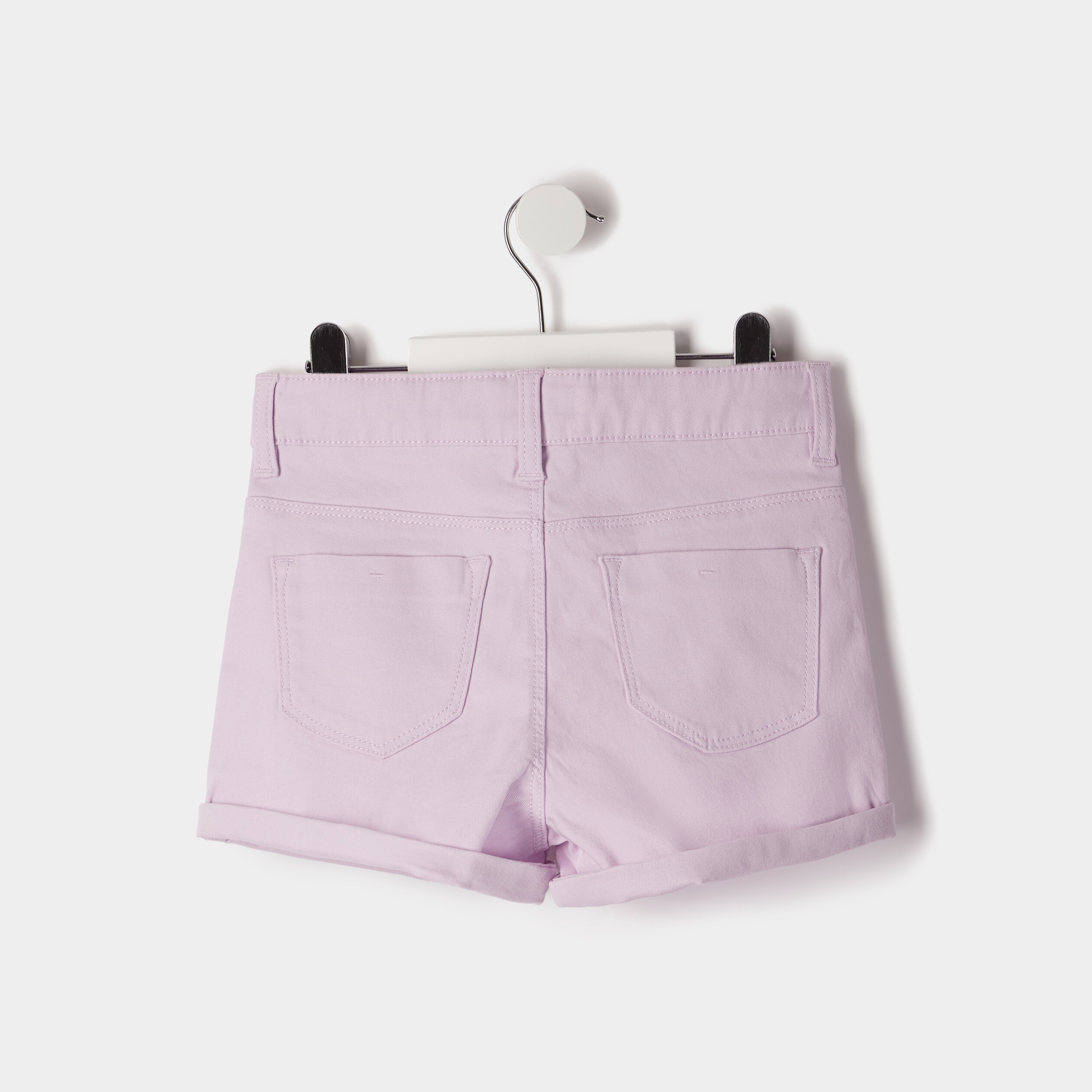 Short ajusté en twill parme fille | La Halle