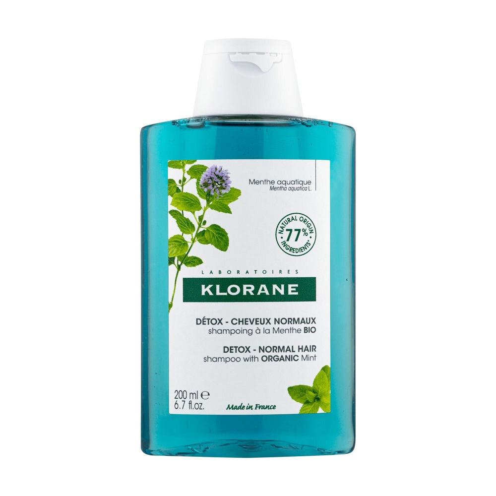 Klorane Menthe aquatique BIO Shampooing détox 20 0ml Shampooing